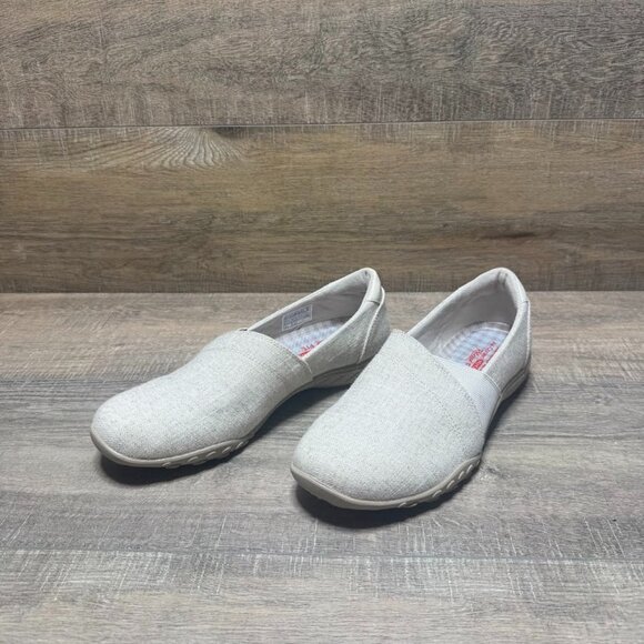 Skechers Relaxed Fit Natural Textile Slip On Shoe Women's Size 8.5 - Picture 1 of 7